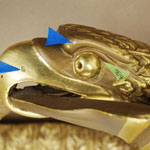 Test Sites for Analysis on the Eagle Head Before Treatment